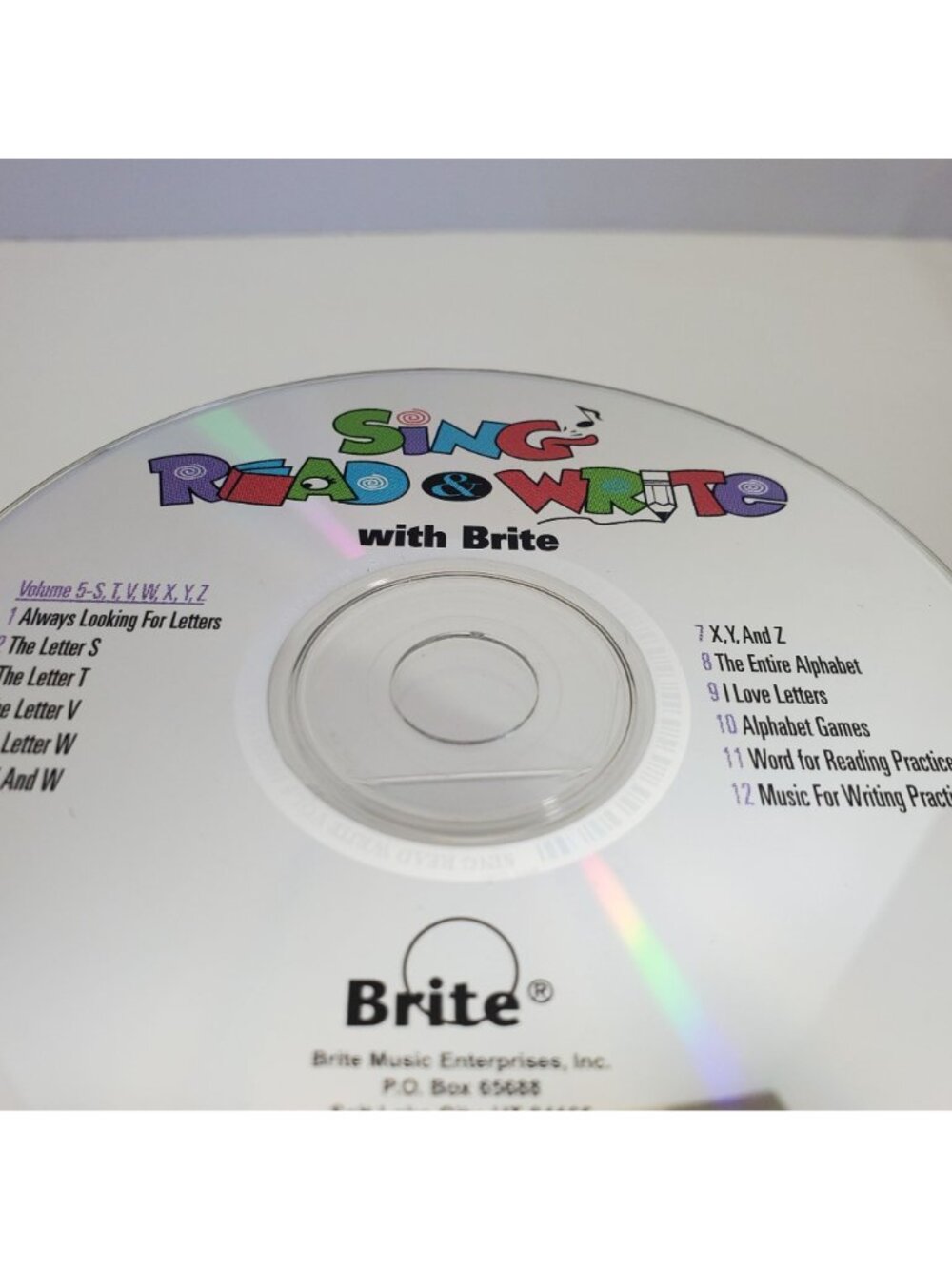 Sing Read & Write With Brite CD Volume 5 S T V W X Y Z Janeen Brady - Picture 10 of 12